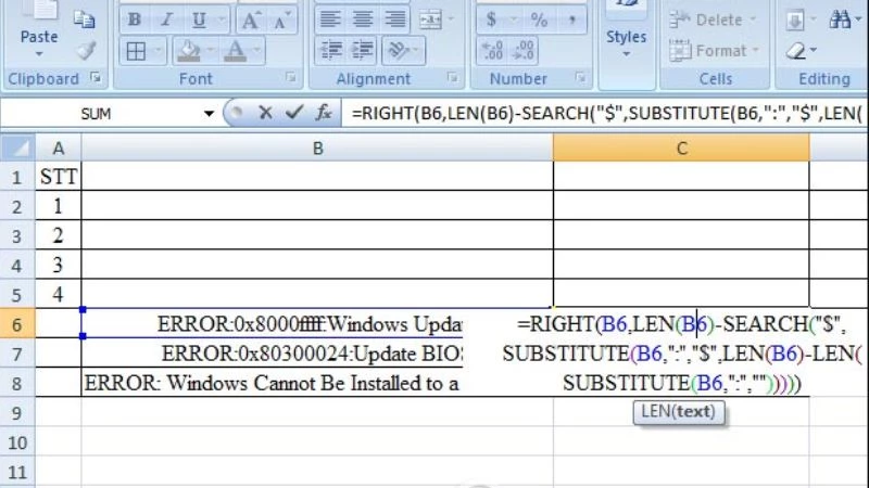 Hàm RIGHT trong Excel: Cách cắt chuỗi bên phải, có ví dụ minh họa