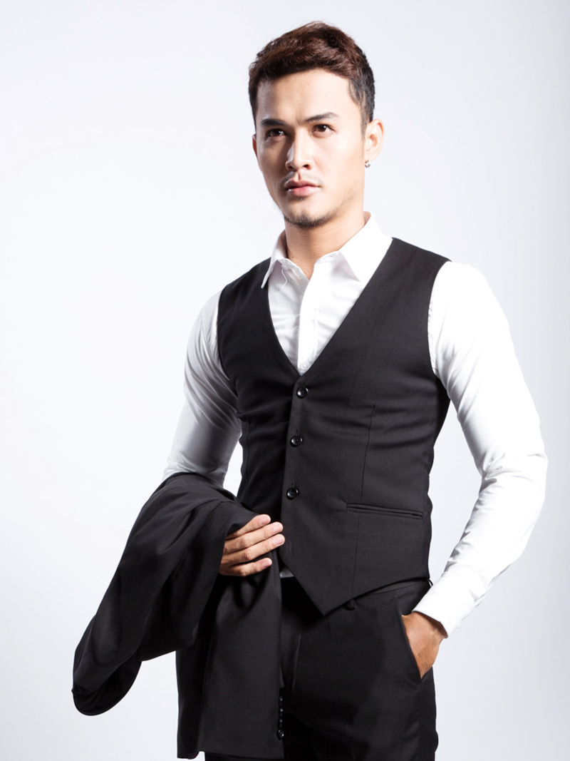 Áo gile nam màu đen - HMVESTON - Vest nam đẳng cấp - Nâng tầm phong cách